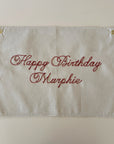 Custom Chainstitch Happy Birthday Banner