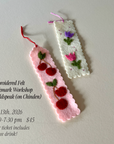 Embroidered Felt Bookmark Workshop at Oldspeak Bar