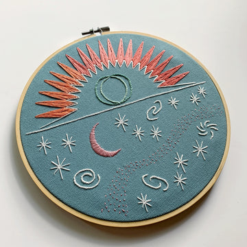 The Sun and The Stars - Embroidery Hoop Pattern