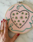 Star Heart - Embroidery Hoop Pattern