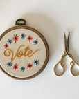 Vote - Embroidery Hoop Pattern