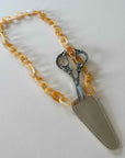 Resin Necklace Scissor Holder - Amber