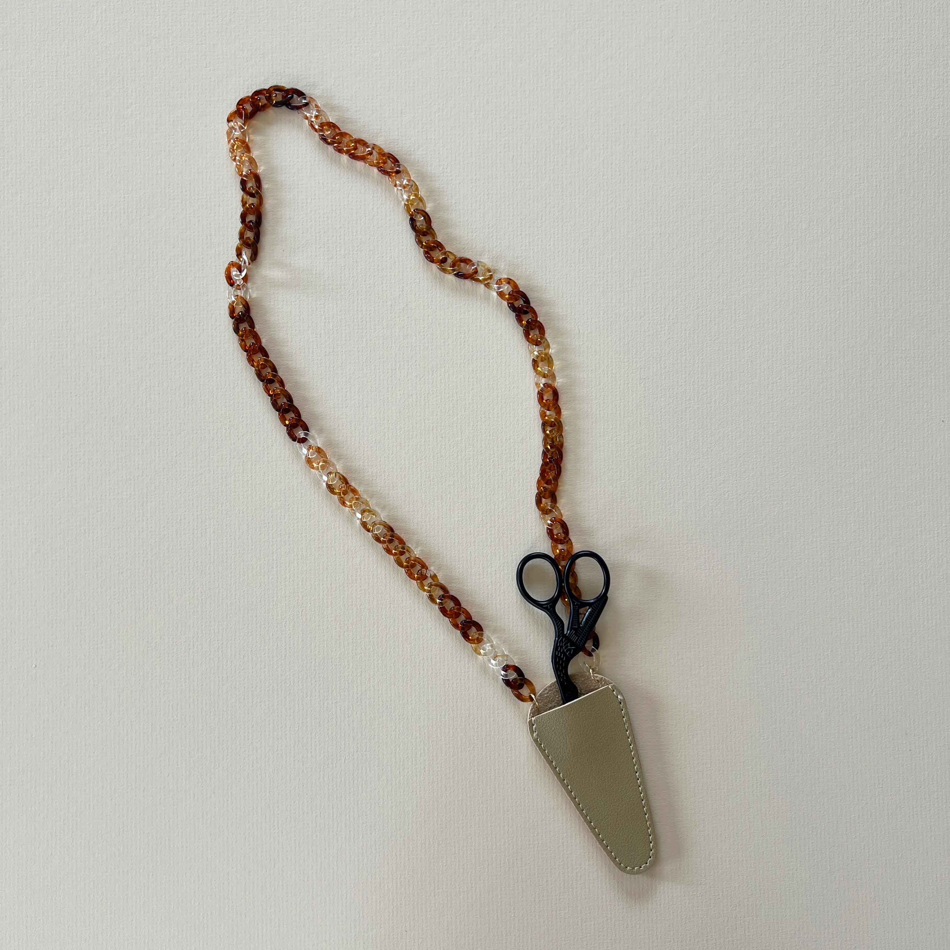 BrownTortoiseResinScissorHolde