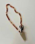 Resin Scissor Necklace Holder - Brown Tortoise