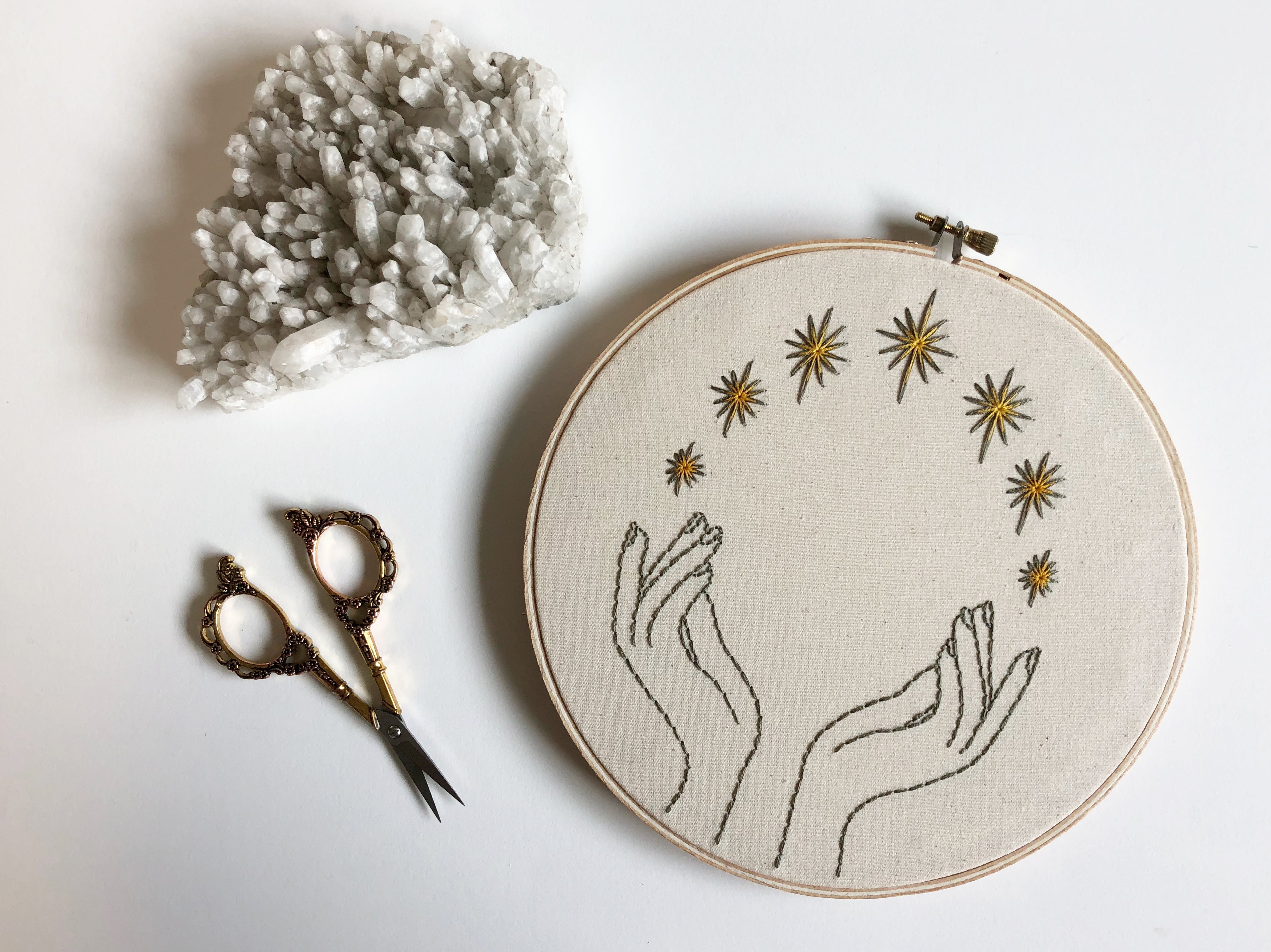 Halo of Stars - Embroidery Hoop Pattern – Thread Honey