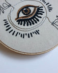 Evil Eye with Hands and String - Embroidery Hoop Pattern