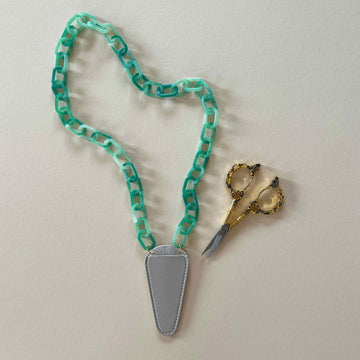 Resin Necklace Scissor Holder - Jade
