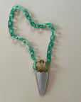 Resin Necklace Scissor Holder - Jade