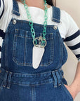 Resin Necklace Scissor Holder - Jade