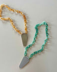 Resin Necklace Scissor Holder - Amber