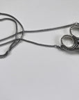 Ornate Silver Tulip Scissors with Necklace Sheath
