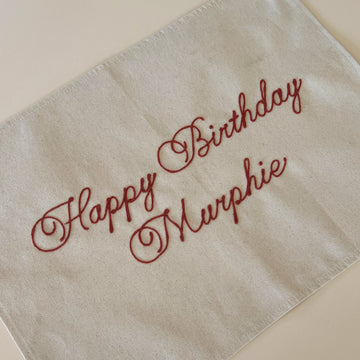 Custom Chainstitch Happy Birthday Banner