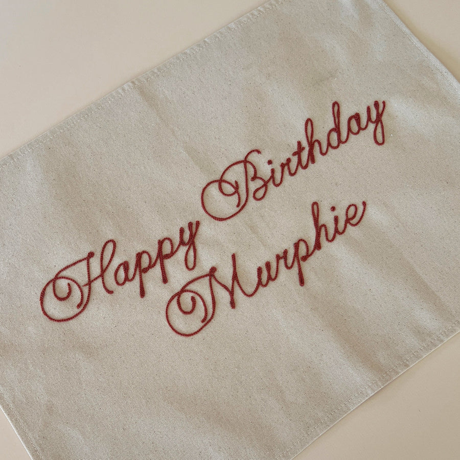 Custom Chainstitch Happy Birthday Banner