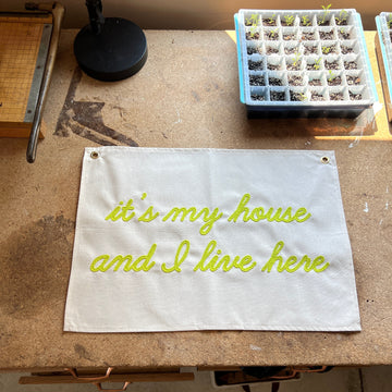 Custom Cursive Phrase Banner