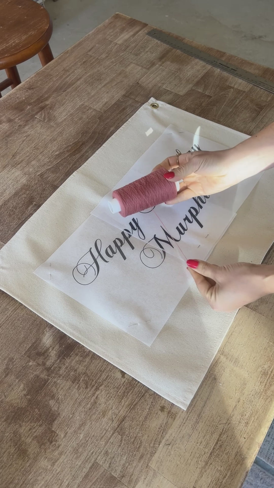 Custom Chainstitch Happy Birthday Banner