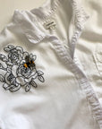 The Bee & Black Roses - Embroidered Clothing Pattern
