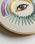 Iris & Rainbow Burst - Embroidery Hoop Pattern