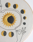 Time is a Flat Circle - Embroidery Hoop Pattern