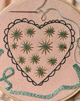 Star Heart - Embroidery Hoop Pattern