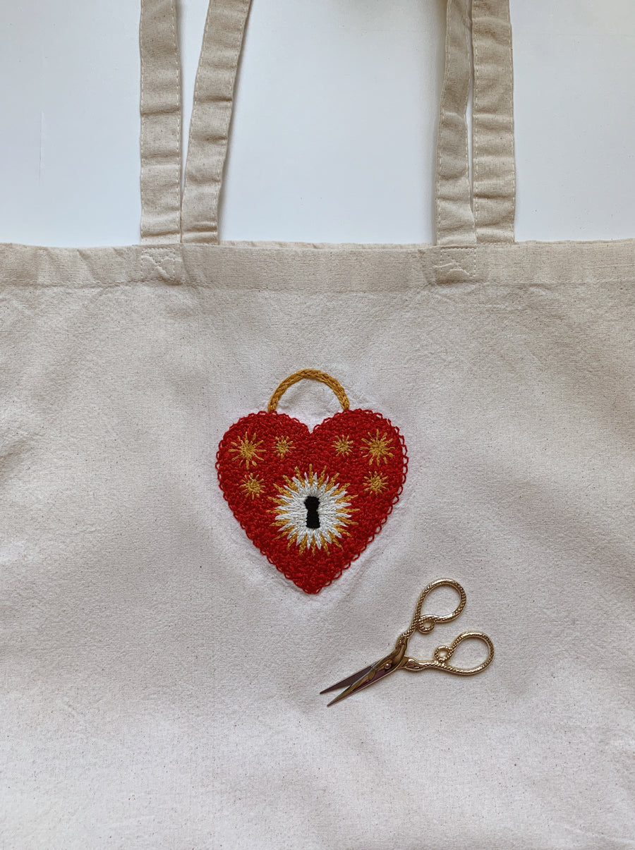 Locked Heart - Embroidered Clothing Pattern