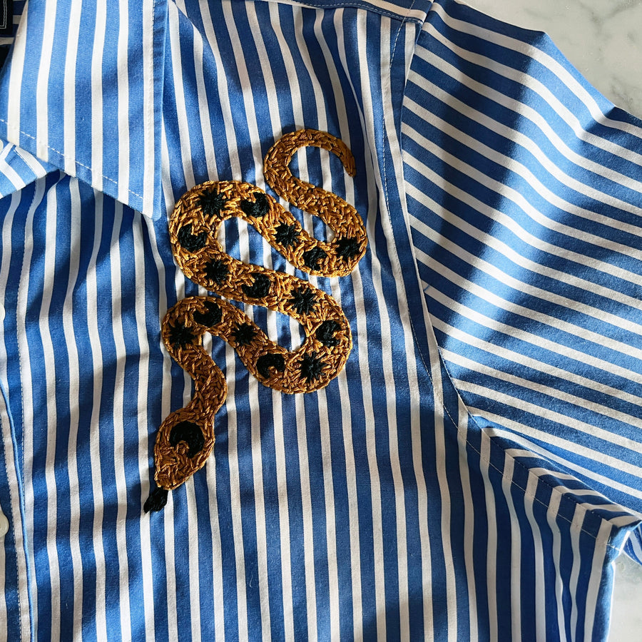 Cosmic Snake - Embroidered Clothing Pattern Thread Honey Cosmic Snake - Embroidered Clothing Pattern Thread Honey