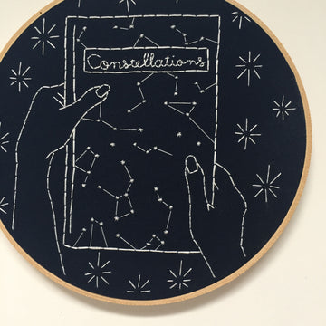 Constellations Book - Embroidery Hoop Pattern