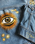 Evil Eye with Star Burst - Embroidered Clothing Pattern