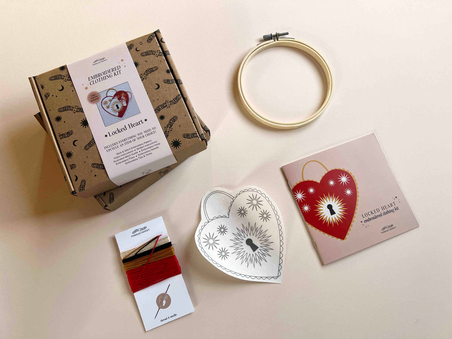 Embroidered Clothing Kit: Locked Heart
