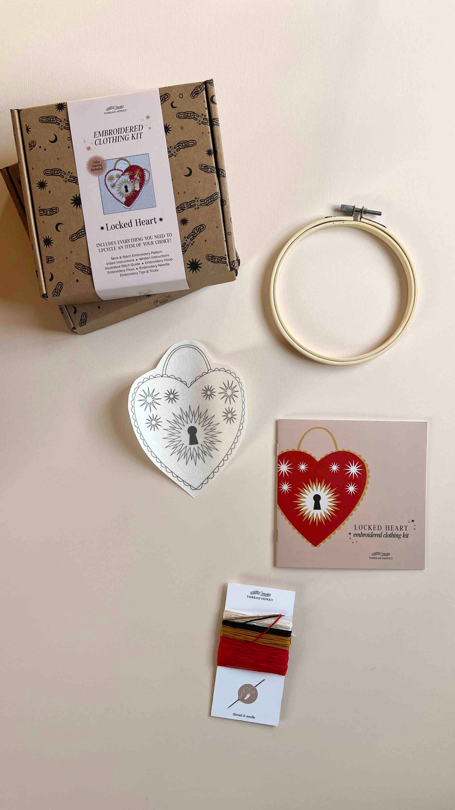 Embroidered Clothing Kit: Locked Heart