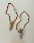 Resin Scissor Necklace Holder - Antique White Tortoise